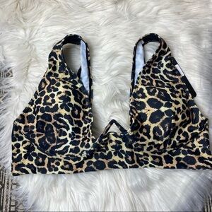 Pretty little thing leopard bikini top